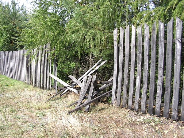 Fence destruction